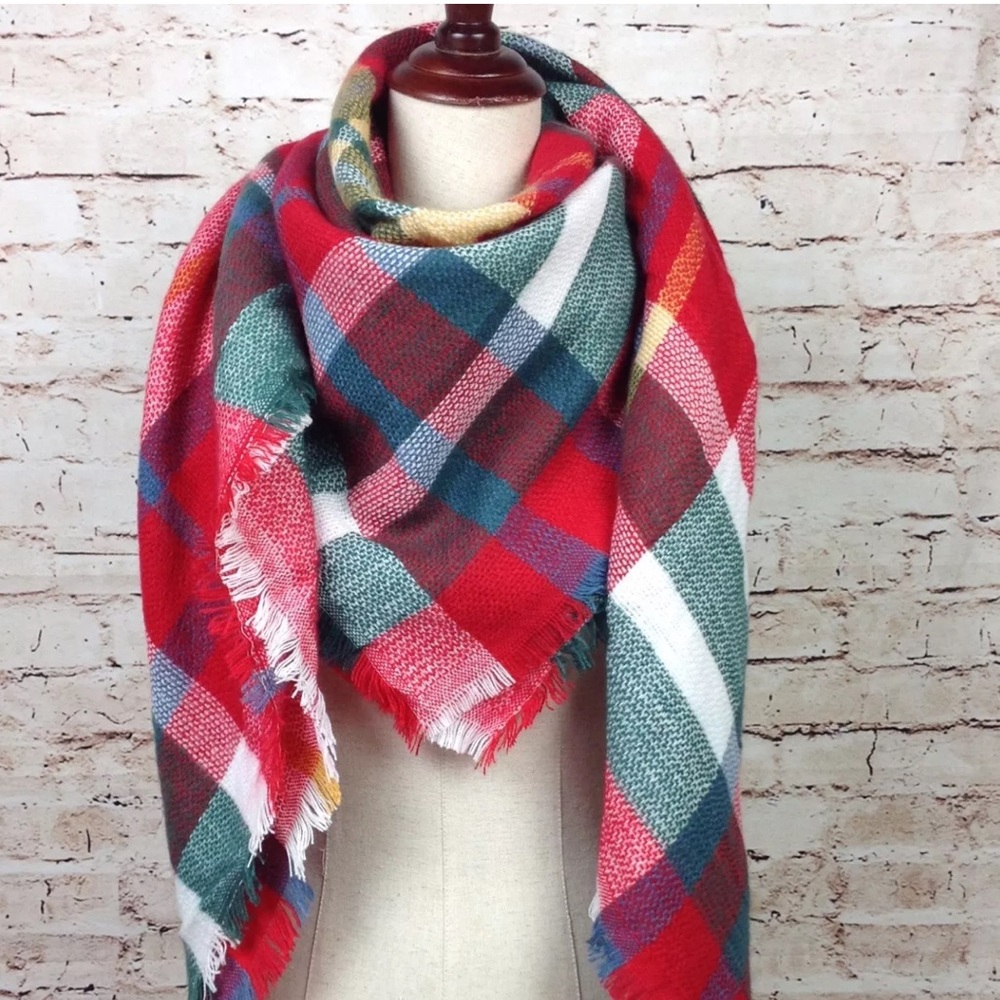 New Tartan Oversized Blanket Scarf